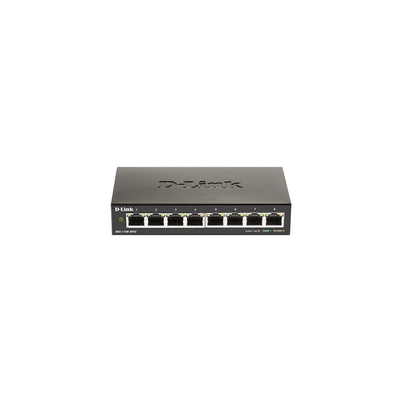 D-Link DGS 1100-08V2 - Commutateur - intelligent - 8 x 10 - 100 - 1000 - de bureau - AC 100 - ... (DGS-1100-08V2/E)_1