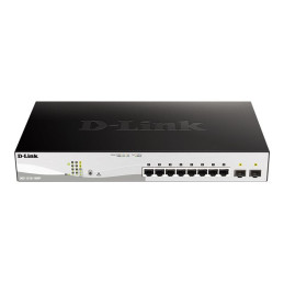 D-Link DGS 1210-10MP - Commutateur - C2+ - intelligent - 8 x 10 - 100 - 1000 (PoE+) + 2 x Giga... (DGS-1210-10MP/E)_1