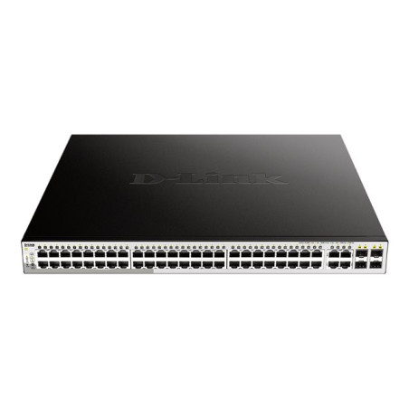 D-Link DGS 1210-52MP - Commutateur - intelligent - 48 x 10 - 100 - 1000 (PoE) + 4 x combo Giga... (DGS-1210-52MP/E)_1