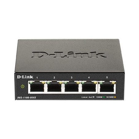 D-Link DGS 1100-05V2 - Commutateur - intelligent - 5 x 10 - 100 - 1000 - de bureau - AC 100 - ... (DGS-1100-05V2/E)_1