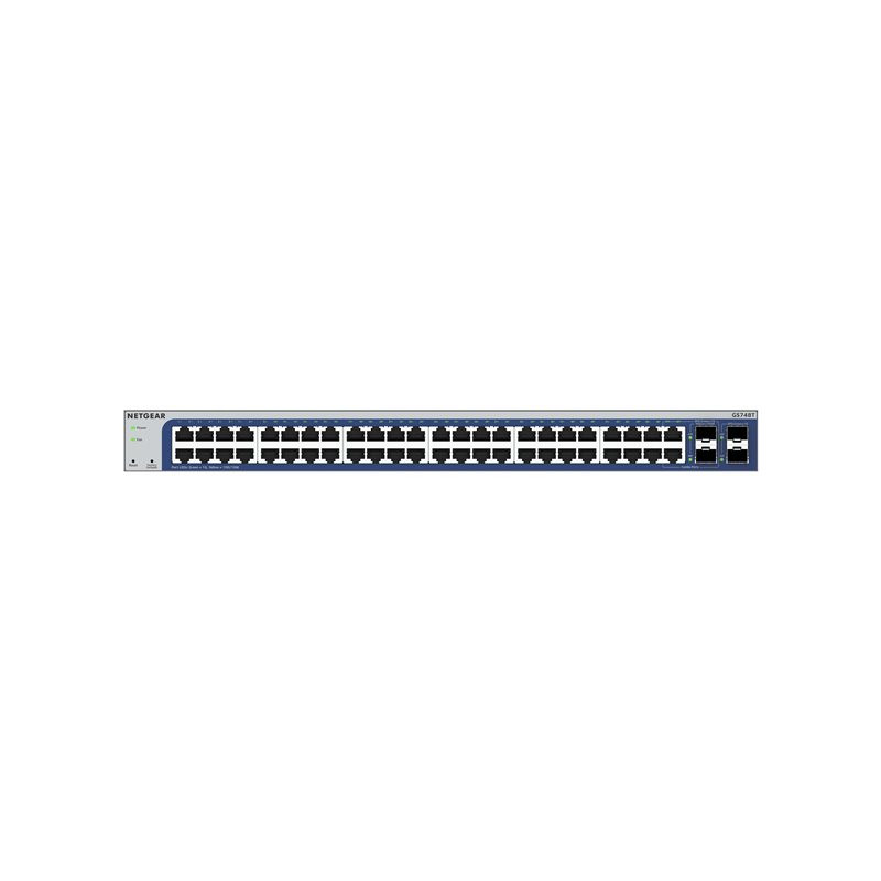 NETGEAR GS748T - V6 - commutateur - L3 Lite - intelligent - 48 x 10 - 100 - 1000 + 2 x Gigabit S... (GS748T-600EUS)_1