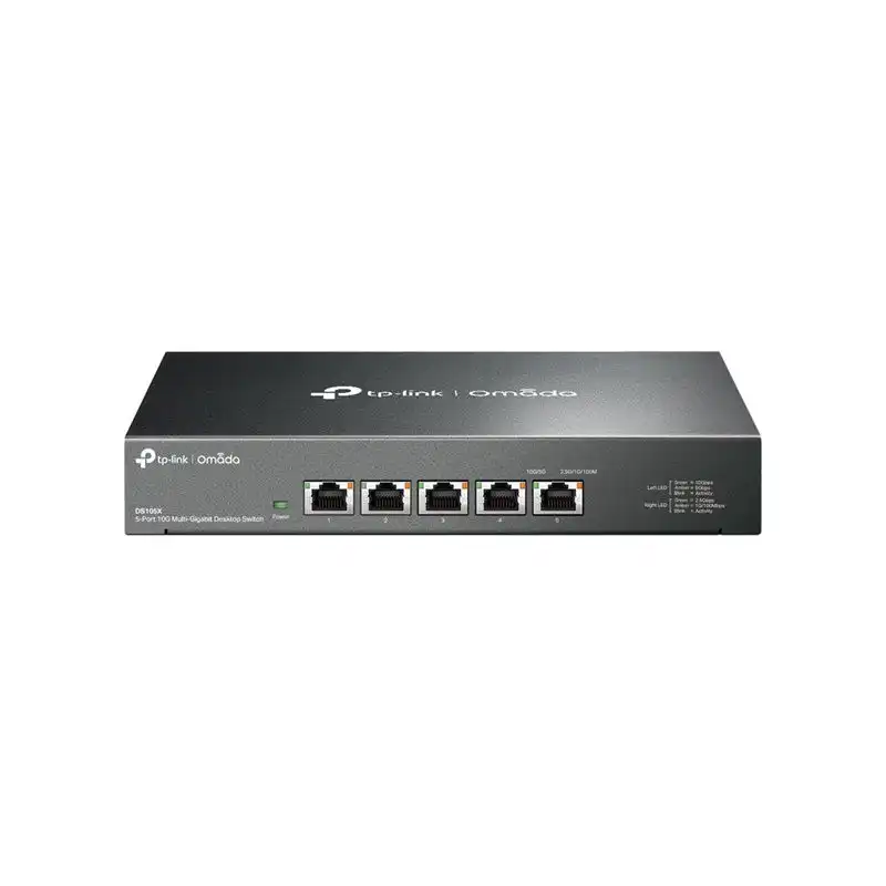 TP-Link Omada V1 - Commutateur - non géré - 5 x 100 - 1000 - 2.5G - 5G - 10GBase-T - de bureau, fixatio... (DS105X)_1